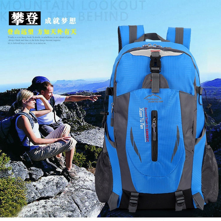 36L Nylon Travel Backpack Waterproof Outdoor Rucksack Men Camping Hiking Bag